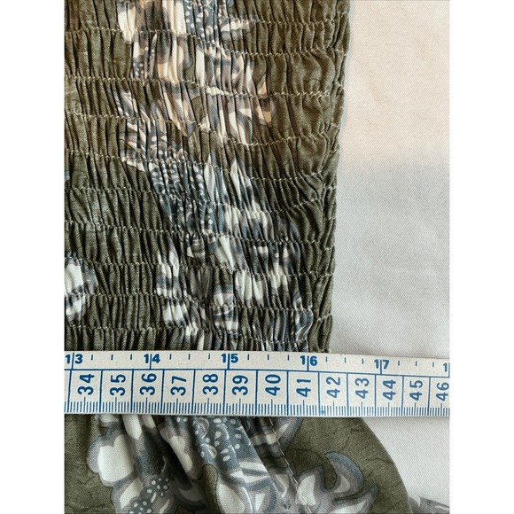 Vintage‎ Faith Smocked Tank Dress Boho Hippie Beach Multi Print XL - Picture 16 of 16